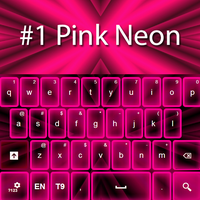 粉红色霓虹灯去键盘